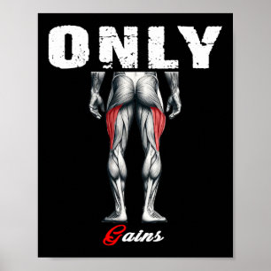 Poster Gains seulement Gym2 d'entraînement de musculation