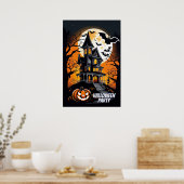 Poster Gala hanté, fête d'Halloween (Cuisine)