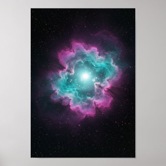 Poster Galactic Nebula Space Print (Devant)