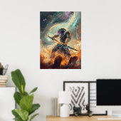 Poster Galactic Ronin – La lame cosmique (Bureau à domicile)