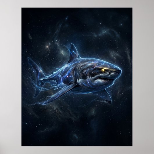 Poster Galactic Shark Star Abyss (Devant)