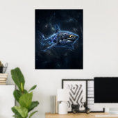 Poster Galactic Shark Star Abyss (Bureau à domicile)