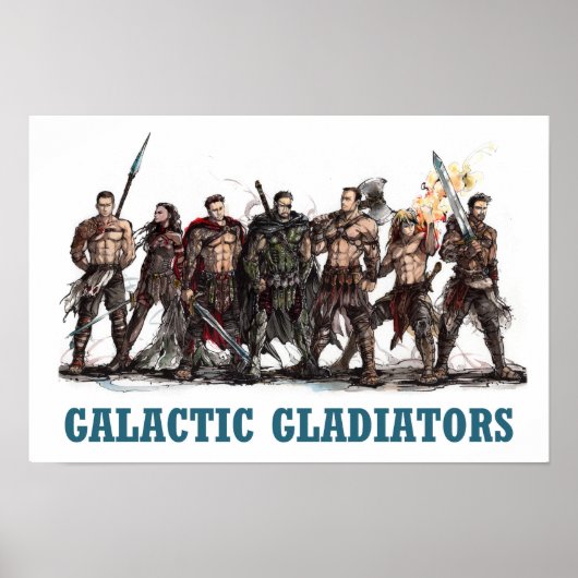 Poster Galactische Gladiatoren (Voorkant)