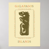 Poster Galapagos Iguana (Devant)