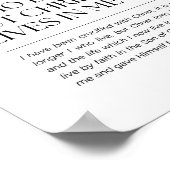 Poster Galates 2:20 Christ vit en moi (Coin)