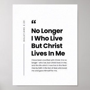 Poster Galates 2:20 Christ vit en moi