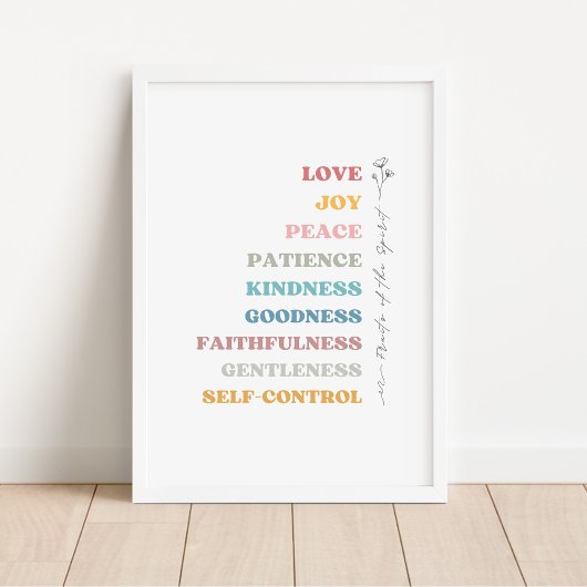 Poster Galates 5:22-23 Fruit de l'Esprit