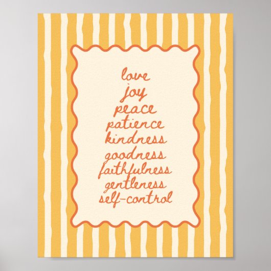 Poster Galates 5:22-23 Fruit de l'Esprit (Devant)