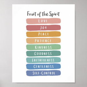 Poster Galates 5:22-23 Fruit de l'Esprit