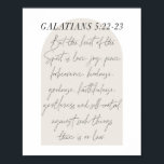 Poster Galates 5:22-23 Mini Boho Arc Beige Script<br><div class="desc">Mais le fruit de l'Esprit est l'amour,  la joie,  la paix... . -Galates 5:22-23 Mini Boho Arch Beige Script</div>