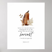 Poster Galatians 6:9 Écriture Récolte Chrétienne (Devant)
