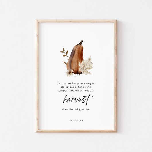 Poster Galatians 6:9 Scripture Harvest Christian