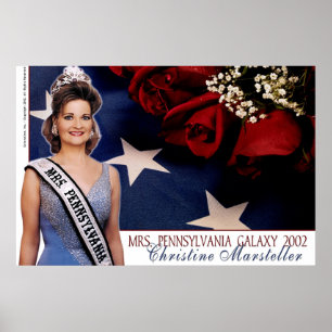 Poster Galaxie 2002 de Mme Pennsylvanie - lt bleu