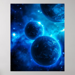 Poster Galaxie bleue