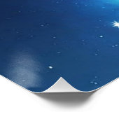Poster Galaxie céleste bleue des étoiles (Coin)