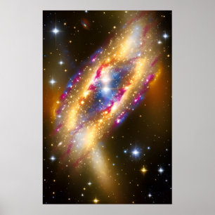 Poster Galaxie cosmique brillant de façon significative d