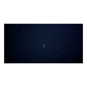 Poster Galaxie d'Andromède Nuit Étoilée Bleu Minuit