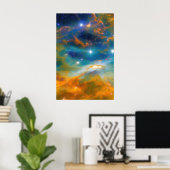 Poster Galaxie de l'espace (Bureau à domicile)