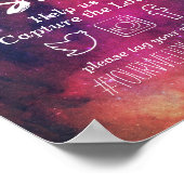 Poster Galaxie de nébuleuse de constellation de hashtag d (Coin)