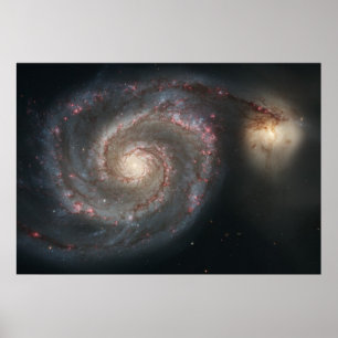 Poster Galaxie de tourbillon (M51) et galaxie de