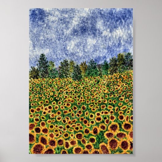 Poster 'Galaxie de tournesol' par Thom Glace (Devant)
