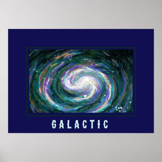 Poster Galaxie d'émeraude et de violet (Devant)
