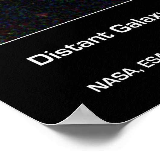 Poster Galaxie distante dans le champ ultra profond Hubbl (Coin)