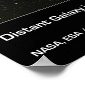 Poster Galaxie distante dans le champ ultra profond Hubbl (Coin)