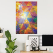 Poster Galaxie géométrique (Bureau à domicile)