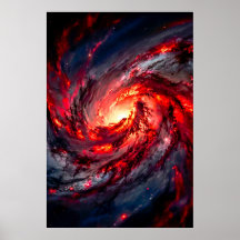 Galaxie nébuleuse spatiale de charbon rouge apocal