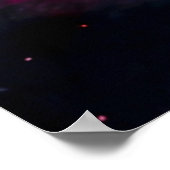Poster Galaxie nébuleuse spatiale de charbon rouge apocal (Coin)