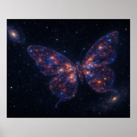 Poster Galaxie Papillon Céleste (Devant)