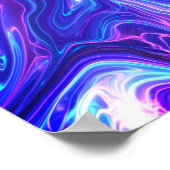 Poster Galaxie rose et bleu Abstrait (Coin)