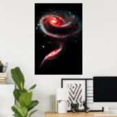 Poster Galaxie Rose Rouge (Bureau à domicile)