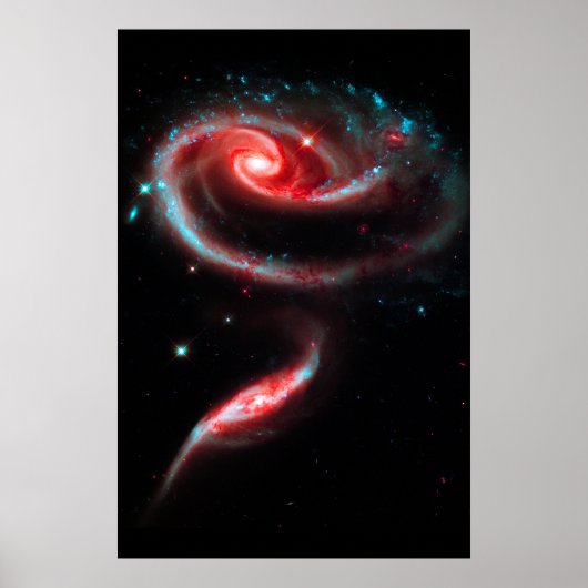 Poster Galaxie Rose Rouge (Devant)