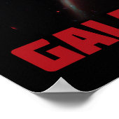 Poster Galaxie Rose Rouge (Coin)