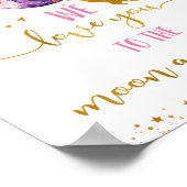 Poster Galaxie Rose Vous Aimez À La Lune Et À L'Anniversa (Coin)