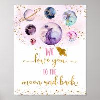 Galaxie Rose Vous Aimez À La Lune Et À L'Anniversa