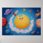 Poster Galaxie spatiale (Devant)