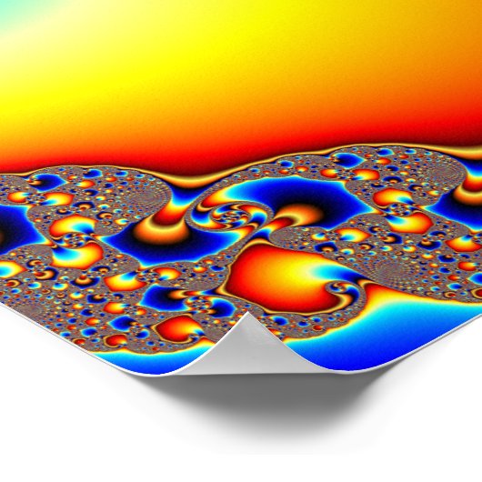 Poster Galaxie spirale - Art fractal (Coin)