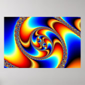Poster Galaxie spirale - Art fractal (Devant)