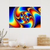 Poster Galaxie spirale - Art fractal (Cuisine)