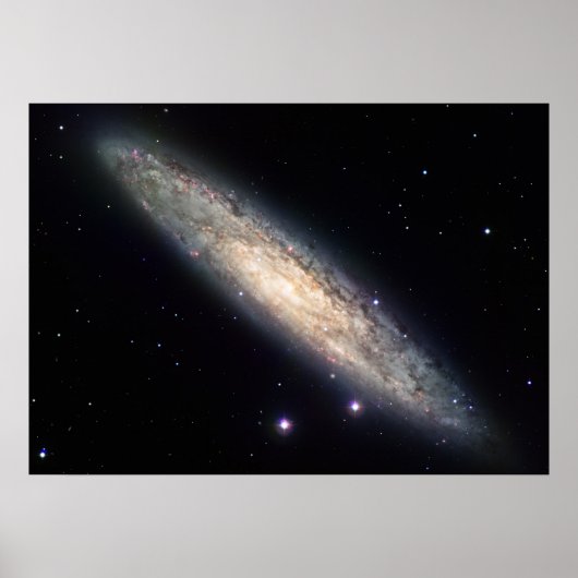 Poster Galaxie spirale de bord NGC 253 (Devant)