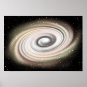 Poster Galaxie spirale dorée