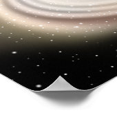 Poster Galaxie spirale dorée (Coin)