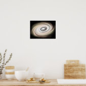Poster Galaxie spirale dorée (Cuisine)