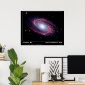 Poster Galaxie Spirale M81 - Télescope Spitzer (Bureau à domicile)