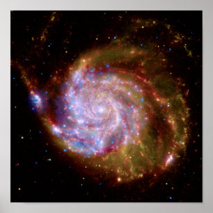 Poster Galaxie spirale Messier 101 - Photo du télescope H