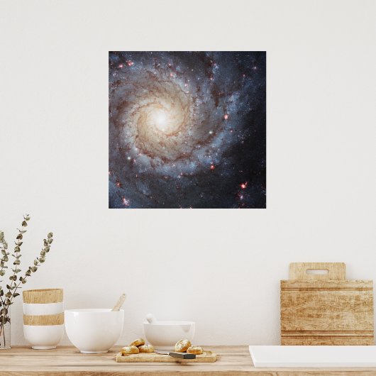 Poster Galaxie spirale Messier 74 (M74) | NGC 628 | Hubbl (Cuisine)