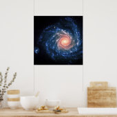 Poster Galaxie spirale NGC1232 et image spatiale Little T (Cuisine)